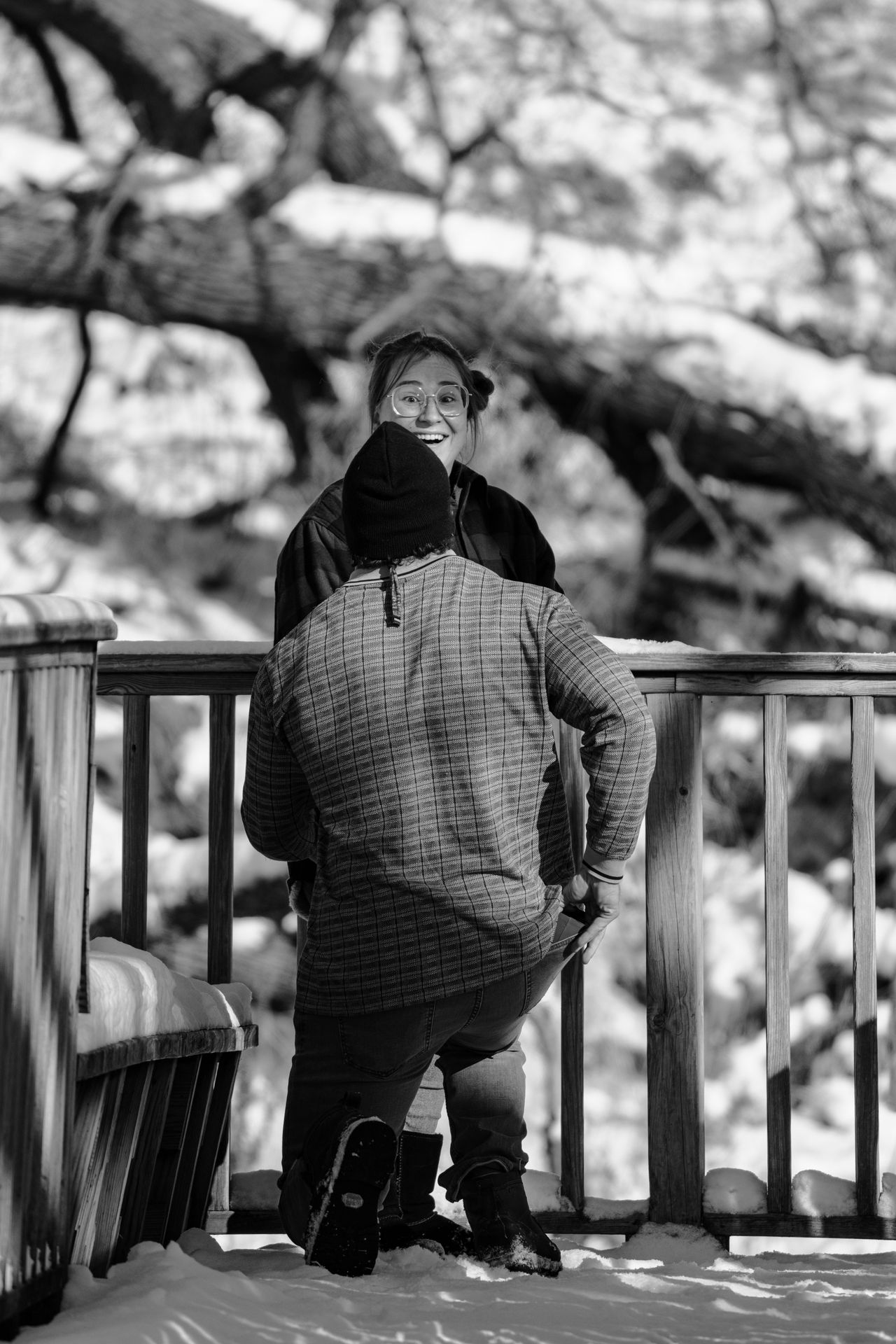 Couple getting engaged